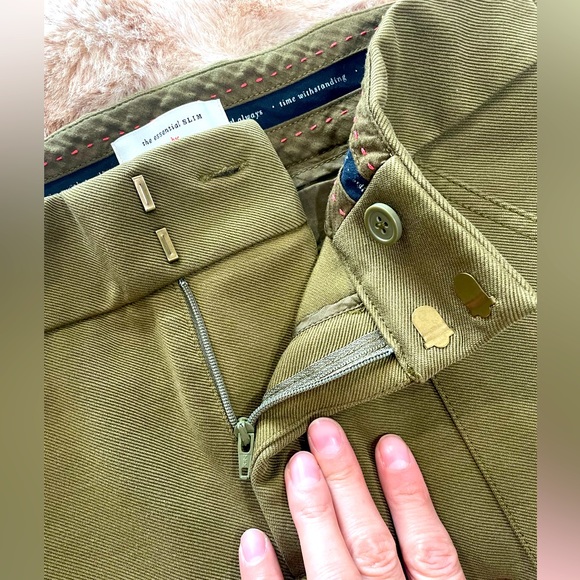 Anthropologie The Essential Knit Cargo Pants in Olive Sz 4. - Picture 8 of 11